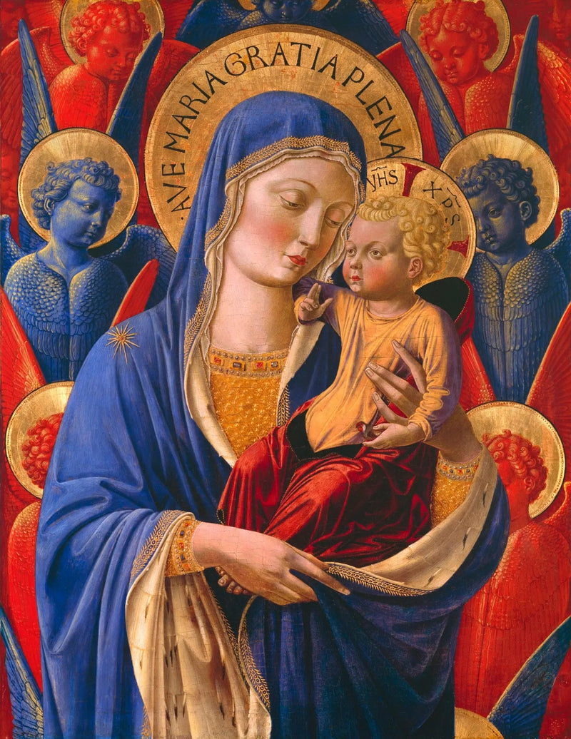 Maagd met Kind met engelen - Benozzo Gozzoli