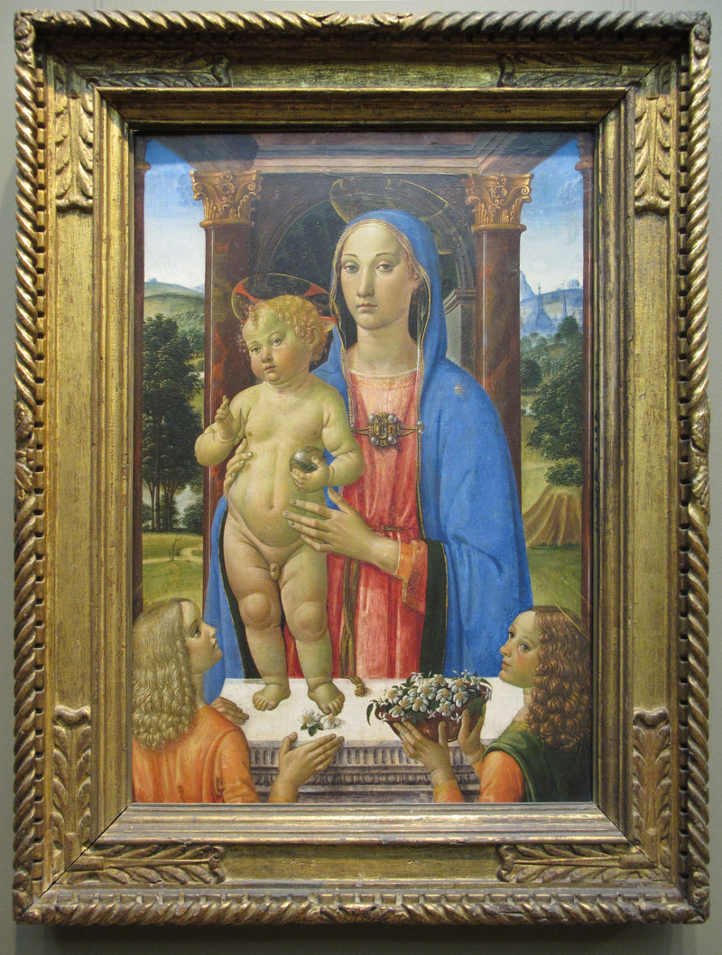 Maagd met Kind met engelen - Cosimo Rosselli