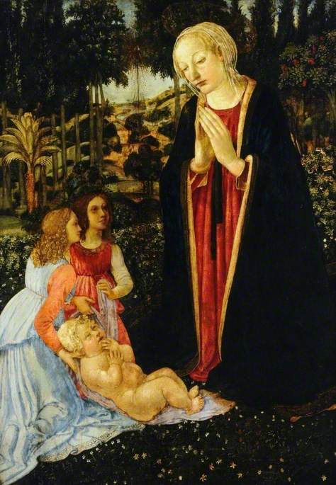 Maagd met Kind met engelen - Cosimo Rosselli