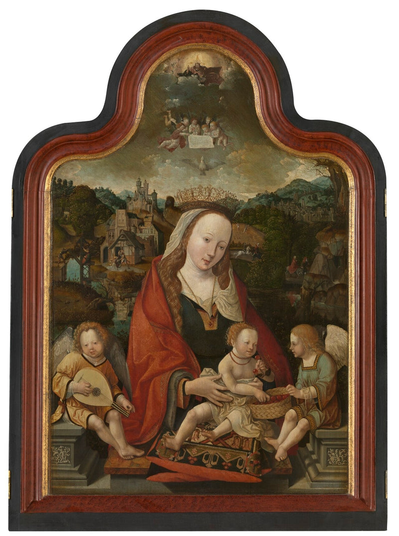 Maagd met Kind met engelen - Jacob Cornelisz van Oostsanen