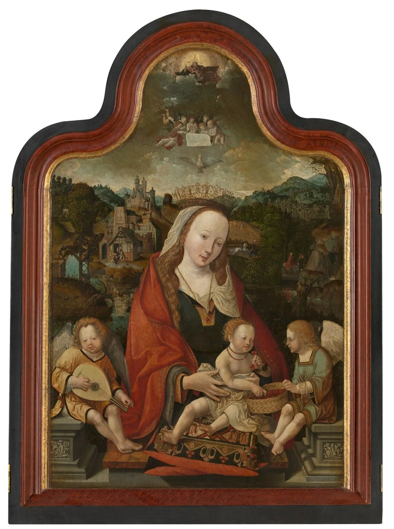 Maagd met Kind met engelen - Jacob Cornelisz van Oostsanen
