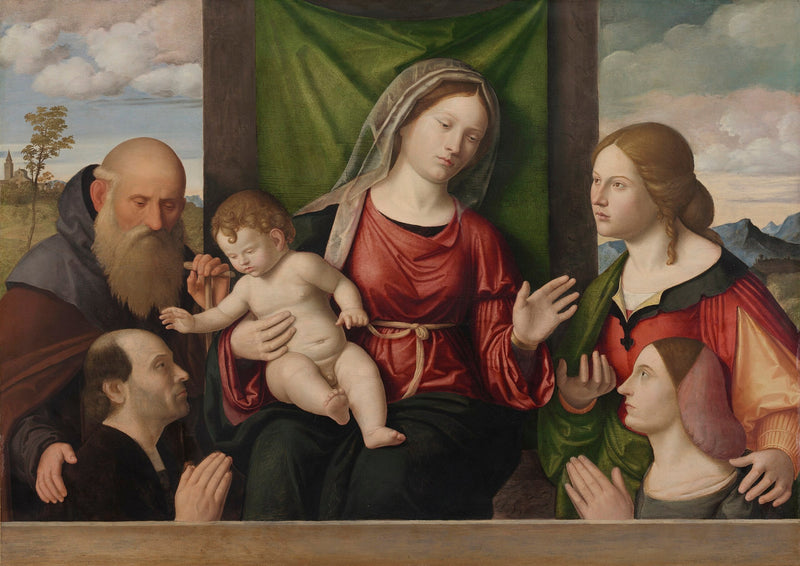 Maagd met Kind met heiligen en donateurs - Cima da Conegliano
