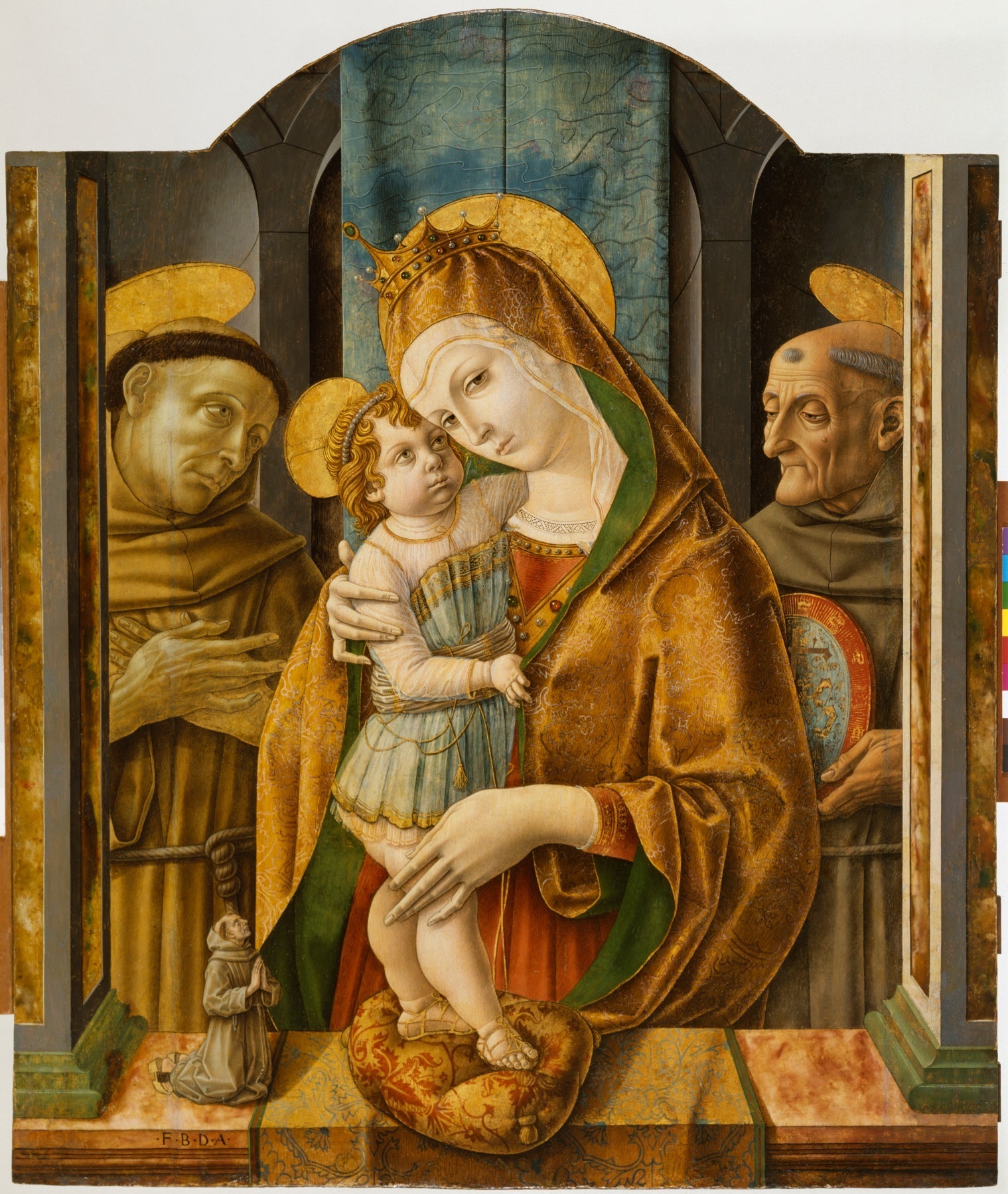 Vierge à l'Enfant avec des saints et un donateur - Carlo Crivelli image 1 copie de tableau peinte à la main
