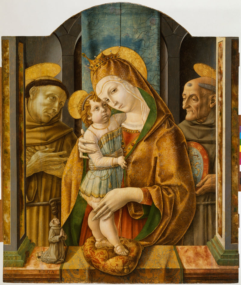 Maagd met Kind met heiligen en een schenker - Carlo Crivelli