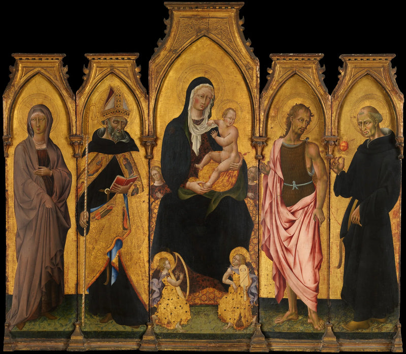 Maagd met Kind met heiligen - Giovanni di Paolo