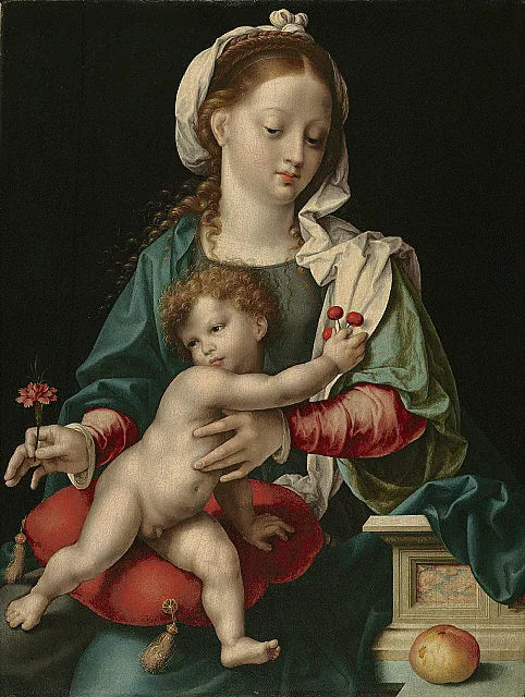 Maagd met Kind met anjer - Joos van Cleve