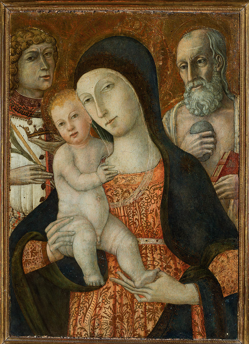 Maagd met Kind met de heiligen Miniatus en Jeremia - Matteo di Giovanni