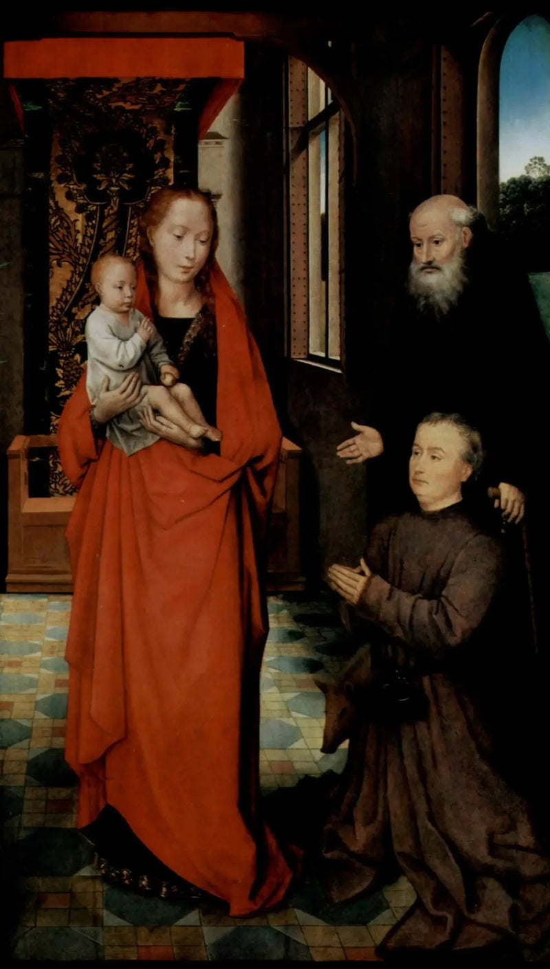 Maagd met Kind met Sint Antonius en een donateur - Hans Memling