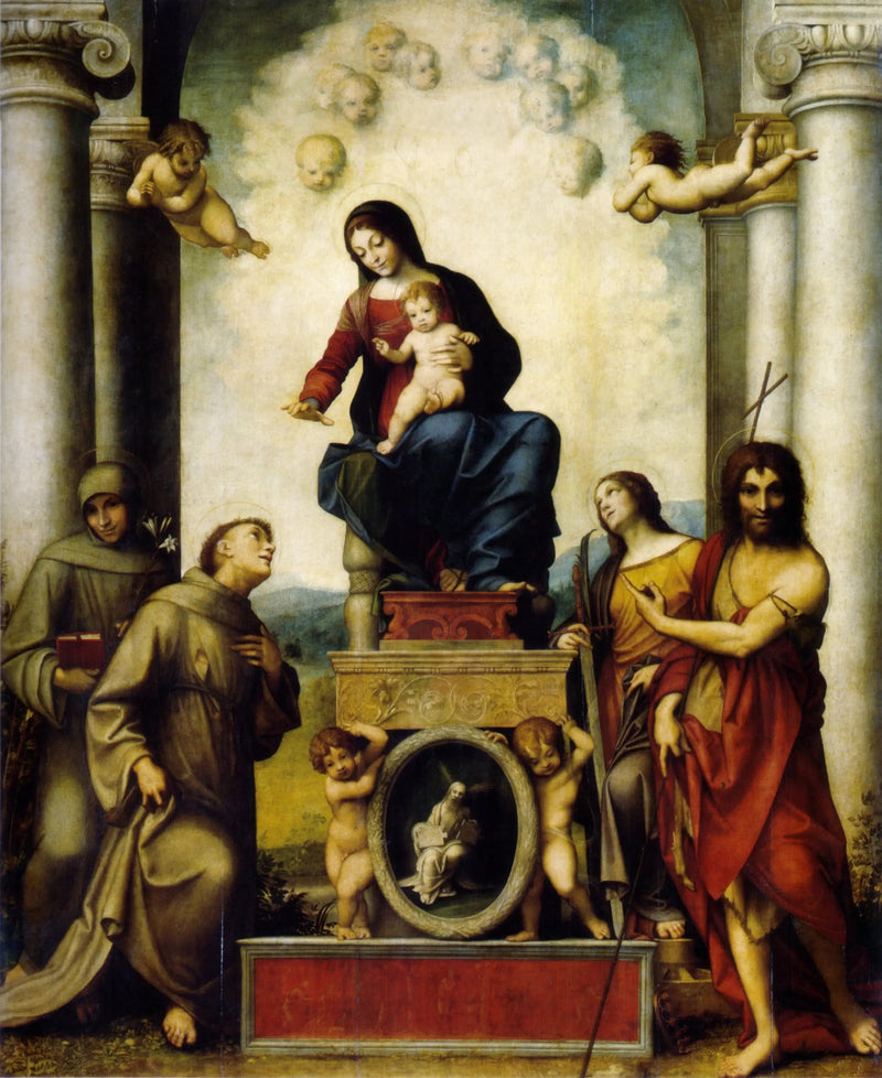 Maagd met Kind met Sint Franciscus - Antonio da Correggio