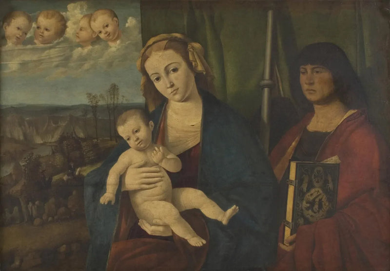 Maagd met Kind, met Sint Jacobus de Grote - Marco Basaiti