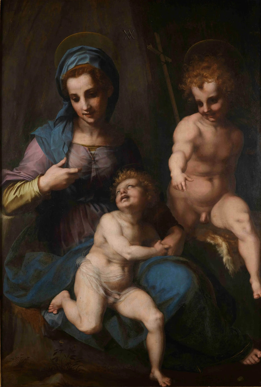 Maagd met Kind met Sint-Jan de Doper als kind - Andrea del Sarto