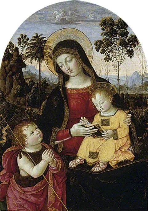 Maagd met Kind met Sint-Jan de Doper - Pinturicchio