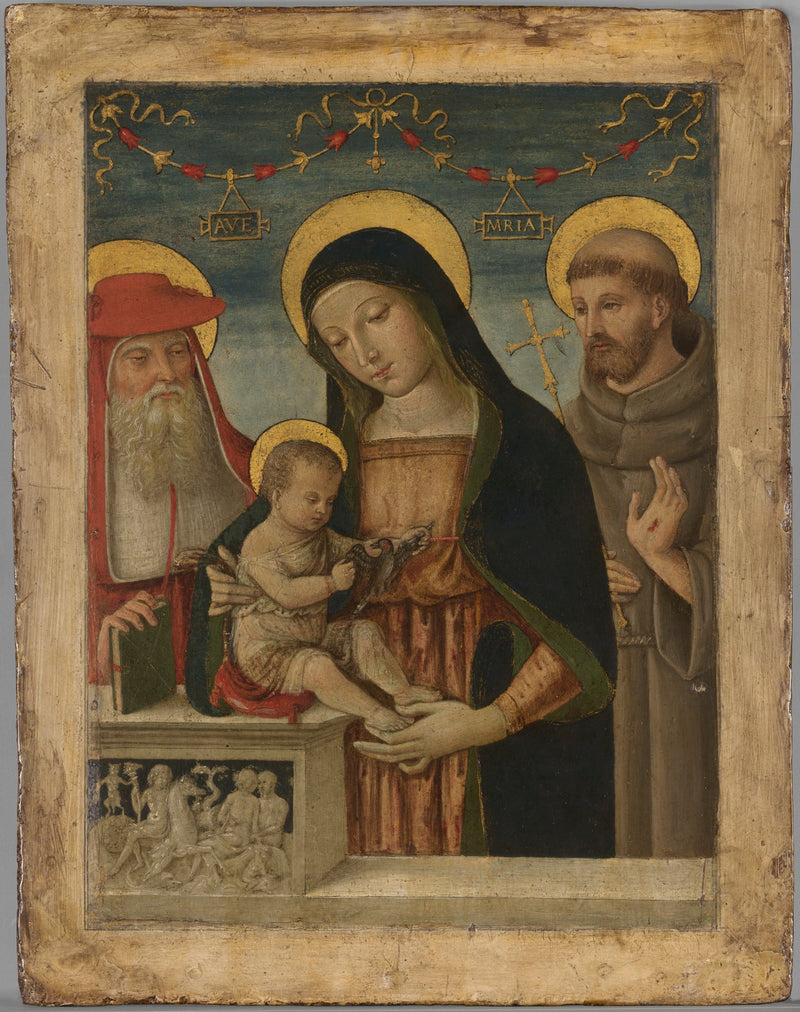 Maagd met Kind met Sint Jeroen en Sint Franciscus van Assisi - Pinturicchio
