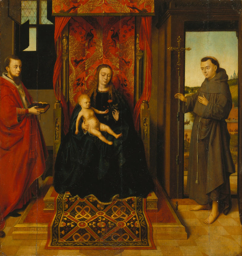 Maagd met Kind, met Sint Jerome en Sint Franciscus - Petrus Christus