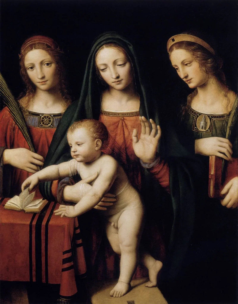 Maagd met Kind met Sint-Catharina van Alexandrië en Sint-Barbara - Bernardino Luini