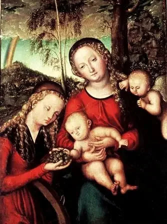 Maagd met Kind met Sint Catharina van Alexandrië - Lucas Cranach de Oudere