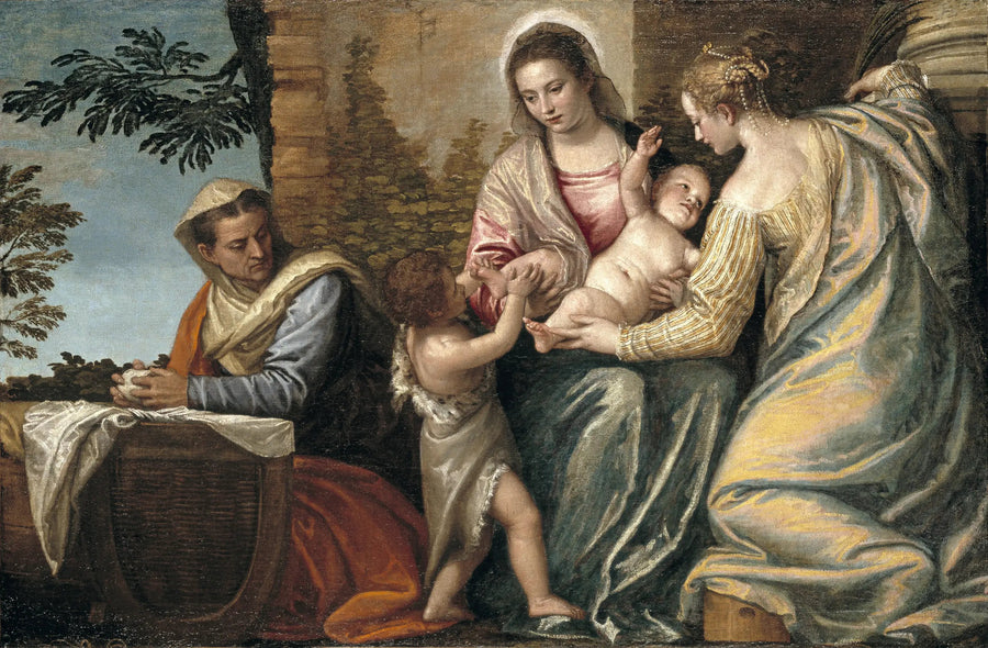 Maagd met Kind met heilige Elisabeth, jonge Johannes de Doper en heilige Catharina - Paul Véronèse

Source:
Vierge à l'Enfant avec sainte Élisabeth, saint Jean le Baptiste enfant et sainte Catherine - Paul Véronèse