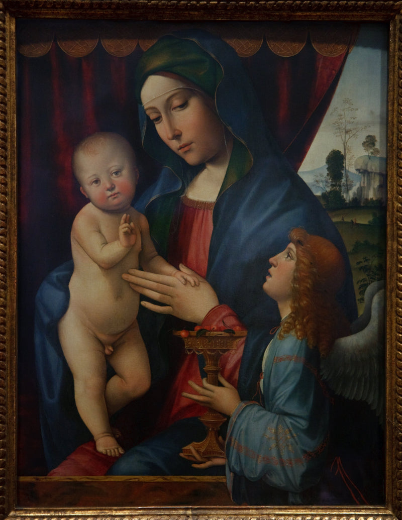 Maagd met Kind en engel - Francesco Francia