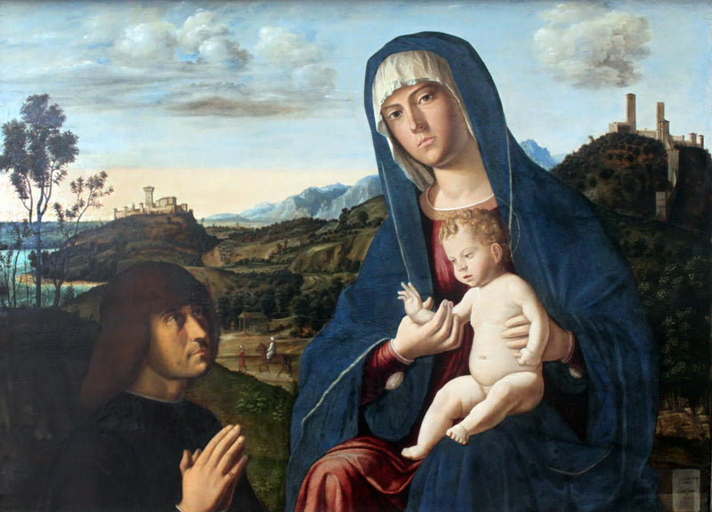 Maagd met Kind en een schenker - Cima da Conegliano
