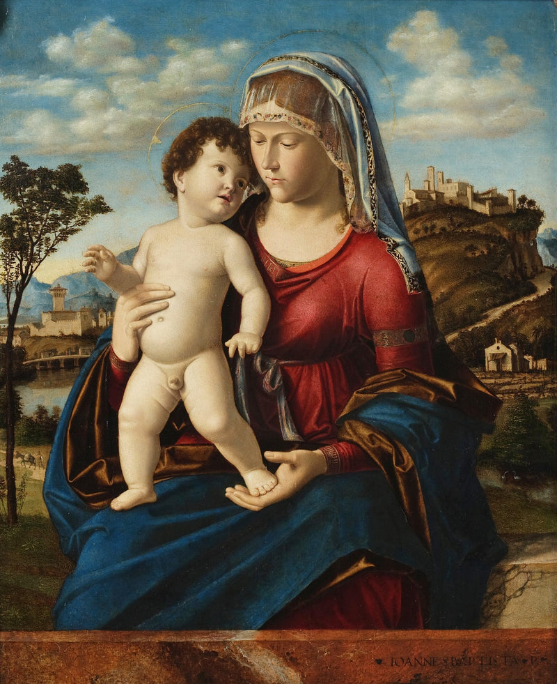 Maagd met Kind in een landschap - Cima da Conegliano