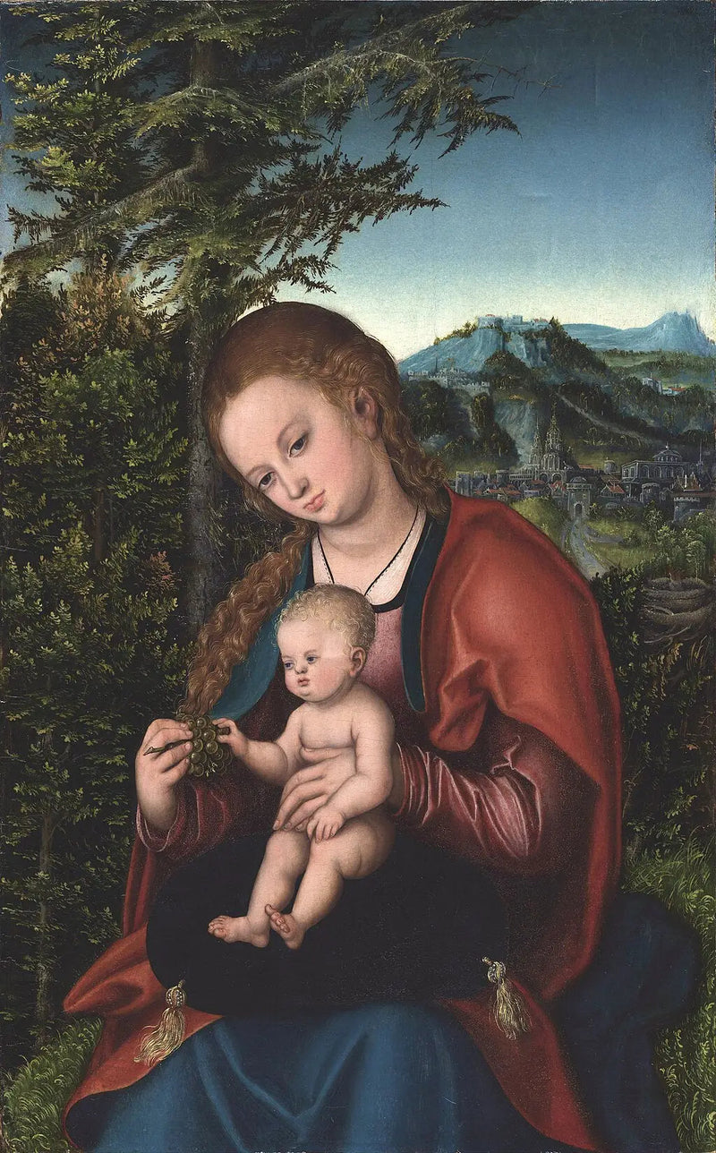 Maagd met Kind in een landschap - Lucas Cranach de Oude