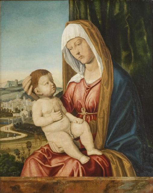 Maagd met Kind voor een landschap - Cima da Conegliano