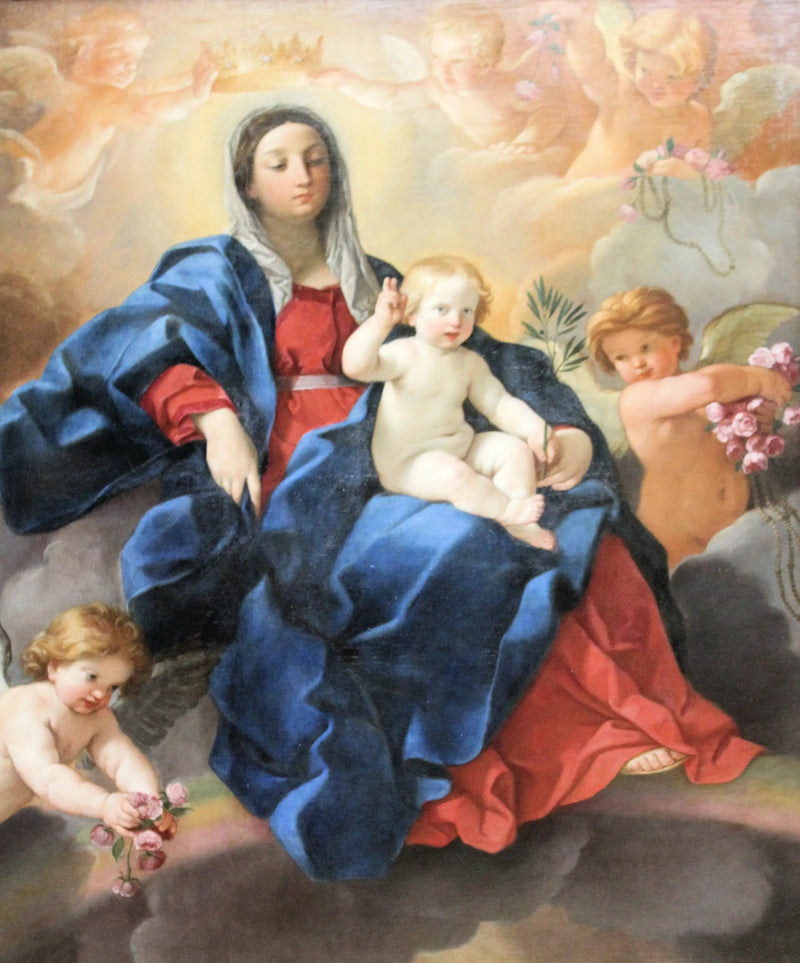 Maagd met Kind omringd door engelen - Guido Reni