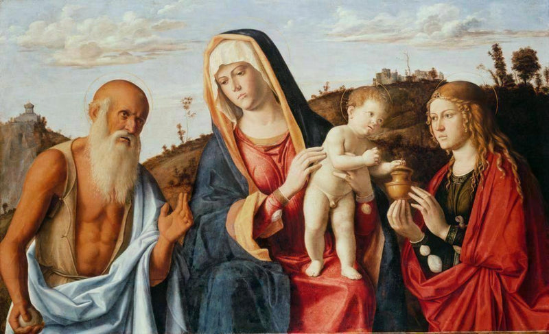 Maagd met Kind tussen de heiligen Hiëronymus en Maria Magdalena - Cima da Conegliano