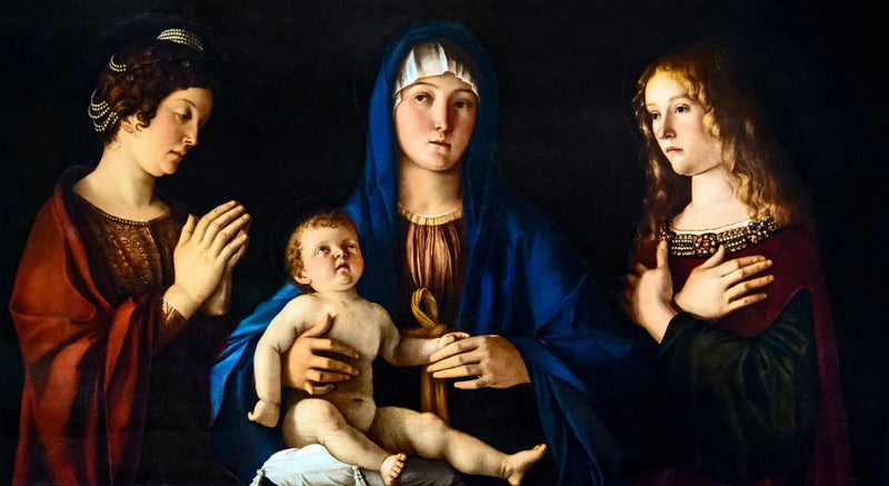 Maagd met Kind tussen Sint-Catharina en Sint-Maagd - Giovanni Bellini