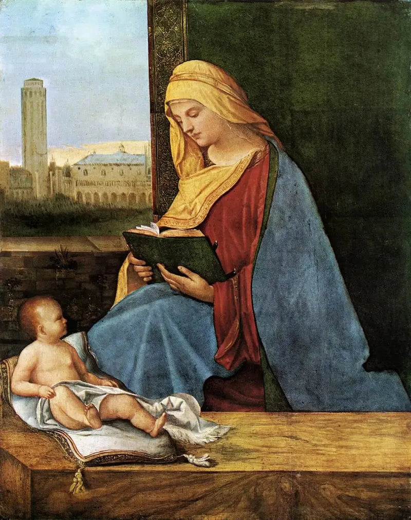 Maagd met kind lezend - Giorgione