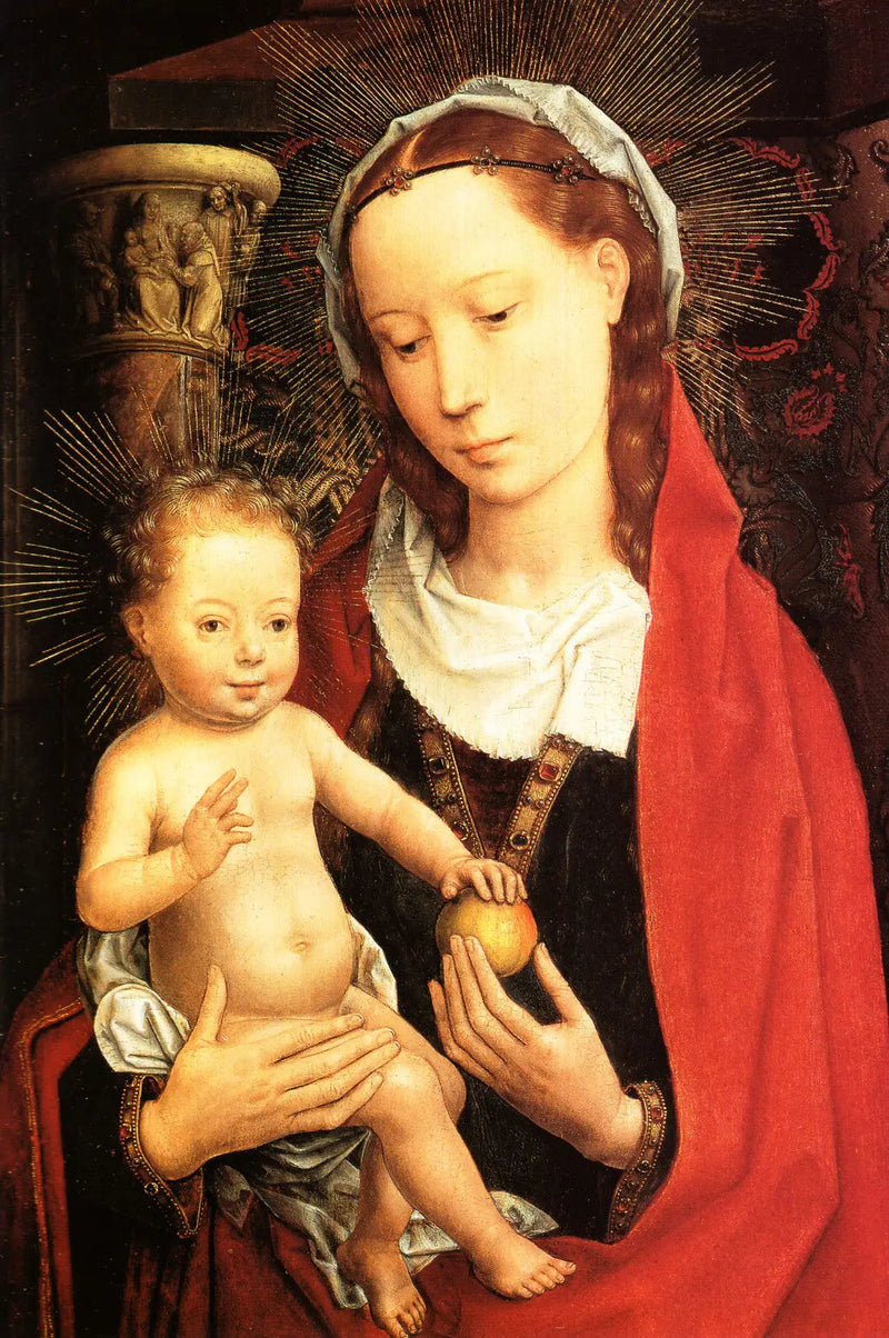 Maagd met Kind op half-lichaam - Hans Memling