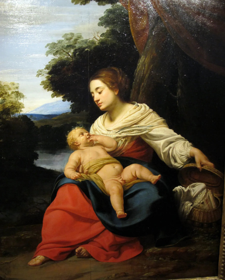 Maagd met mandje - Simon Vouet