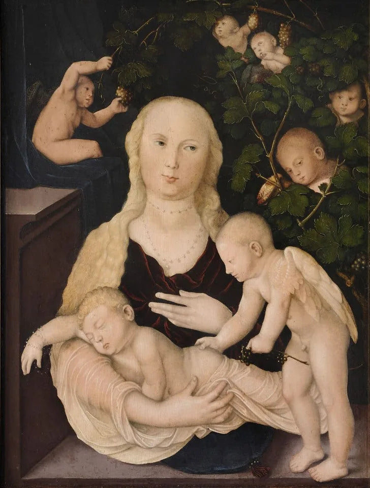 Maagd met wijnrank - Hans Baldung Grien