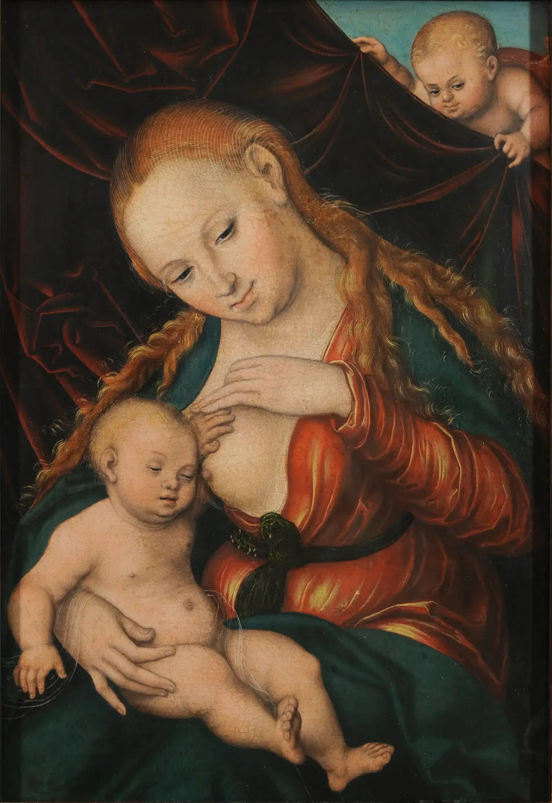 Maagd die het kind voedt - Lucas Cranach de Oudere