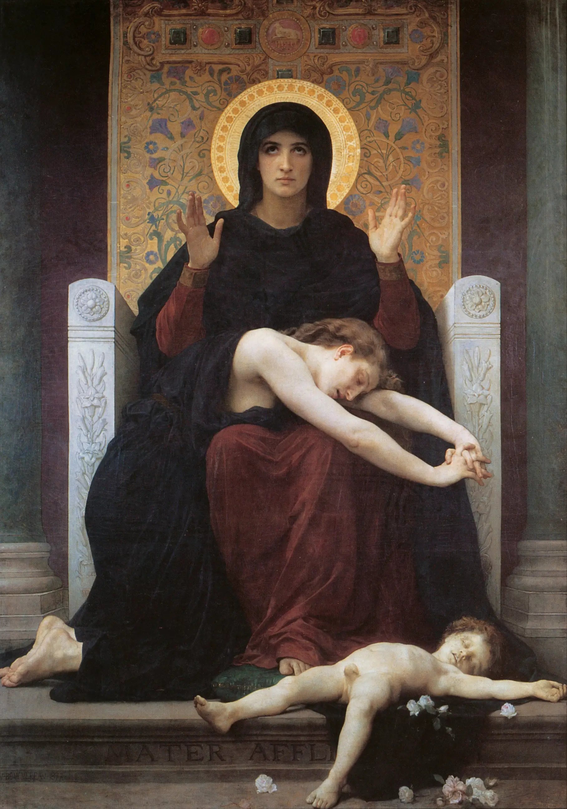 Vierge consolatrice - Bouguereau image 1 reproduction artisanale de tableau