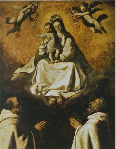 Maagd van Barmhartigheid met twee mercédaires - Francisco de Zurbarán
