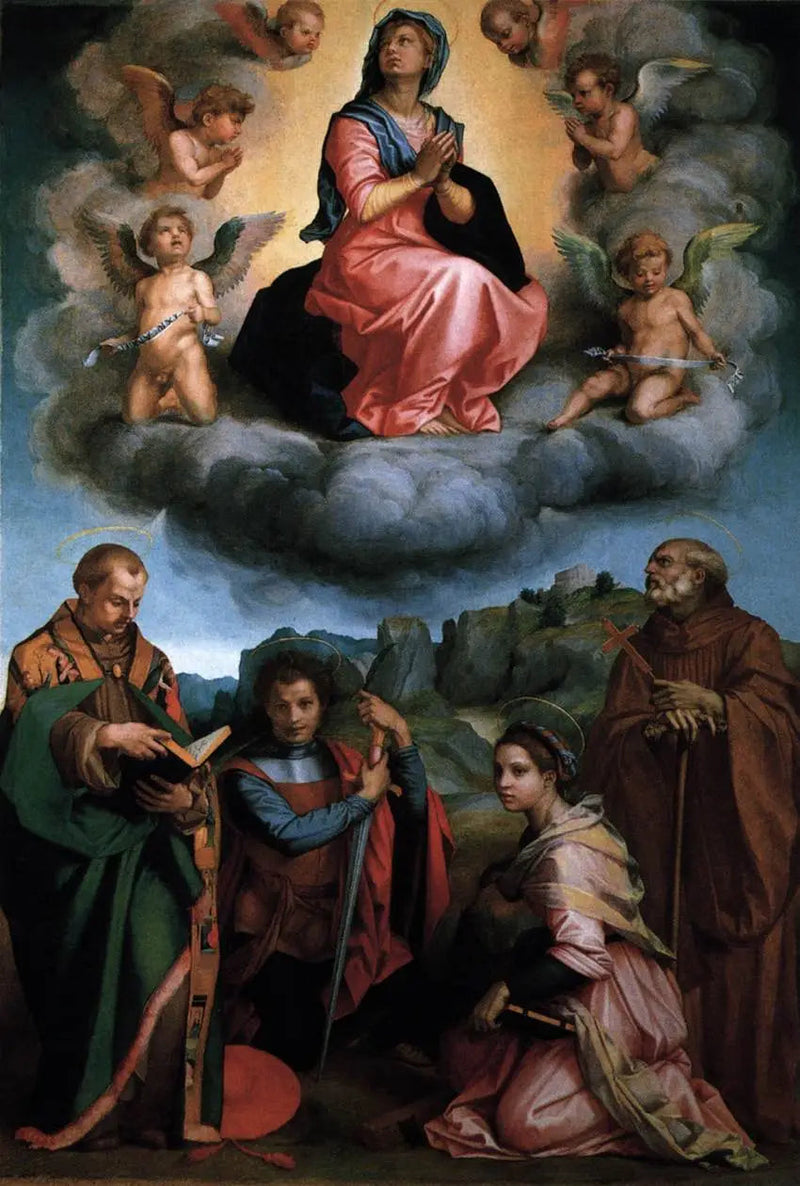 Maagd met Glorie met vier heiligen (Andrea del Sarto) - Andrea del Sarto