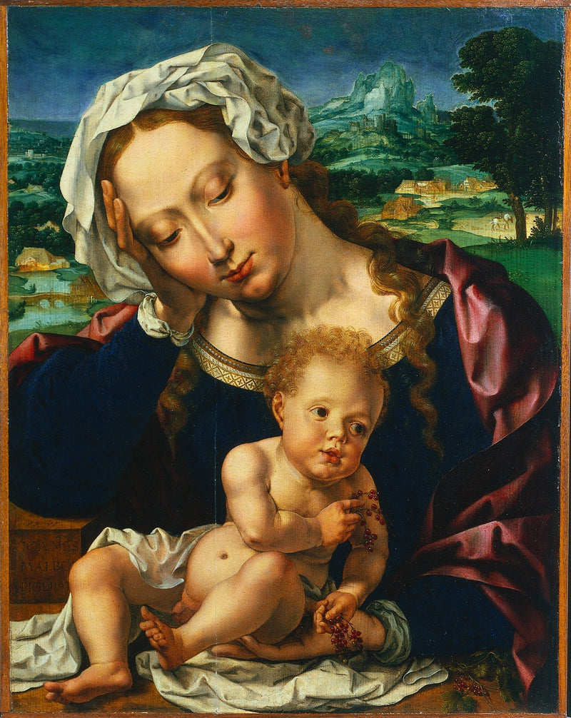 Maagd en Kind in een landschap - Jan Gossaert