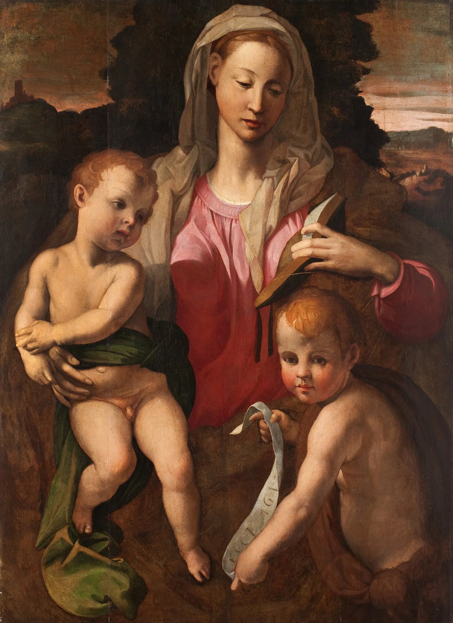 Maagd en Kind met Sint-Jan de Doper. - Bronzino