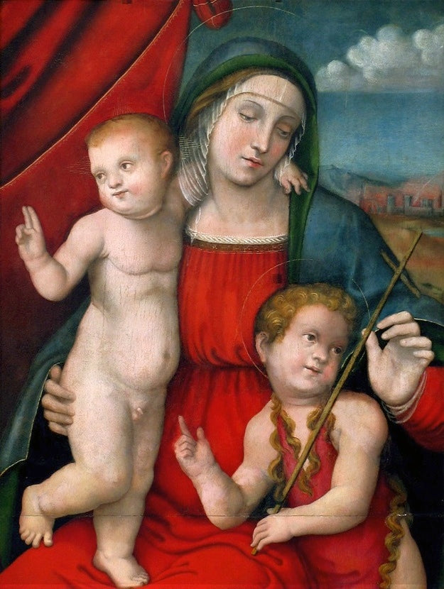 Maagd en Kind met Sint-Jan de Doper. - Francesco Francia