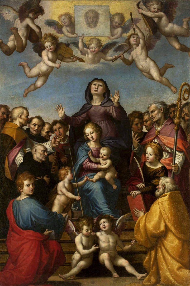 Maagd en Kind met Sint-Anne en de patroonheiligen van Florence. - Fra Bartolomeo