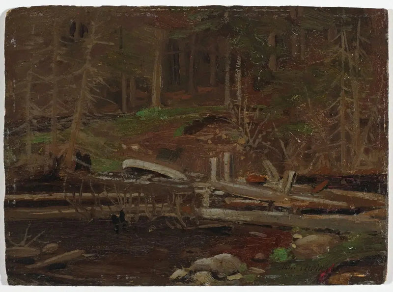 Oude houten dam, Algonquin Park - Tom Thomson

Source:
Vieux barrage de bois, parc Algonquin - Tom Thomson