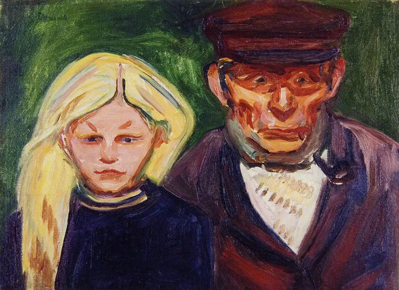 Oude Visser en zijn Dochter - Edvard Munch