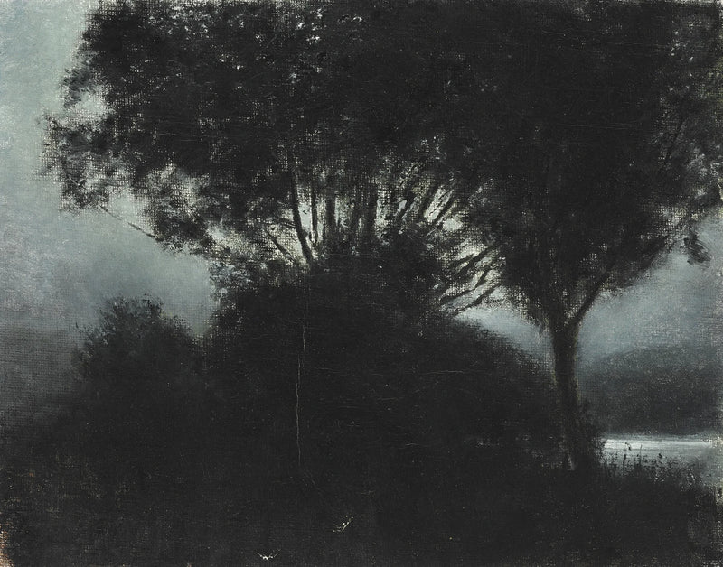 Paysage au clair de lune - Vilhelm Hammershøi
