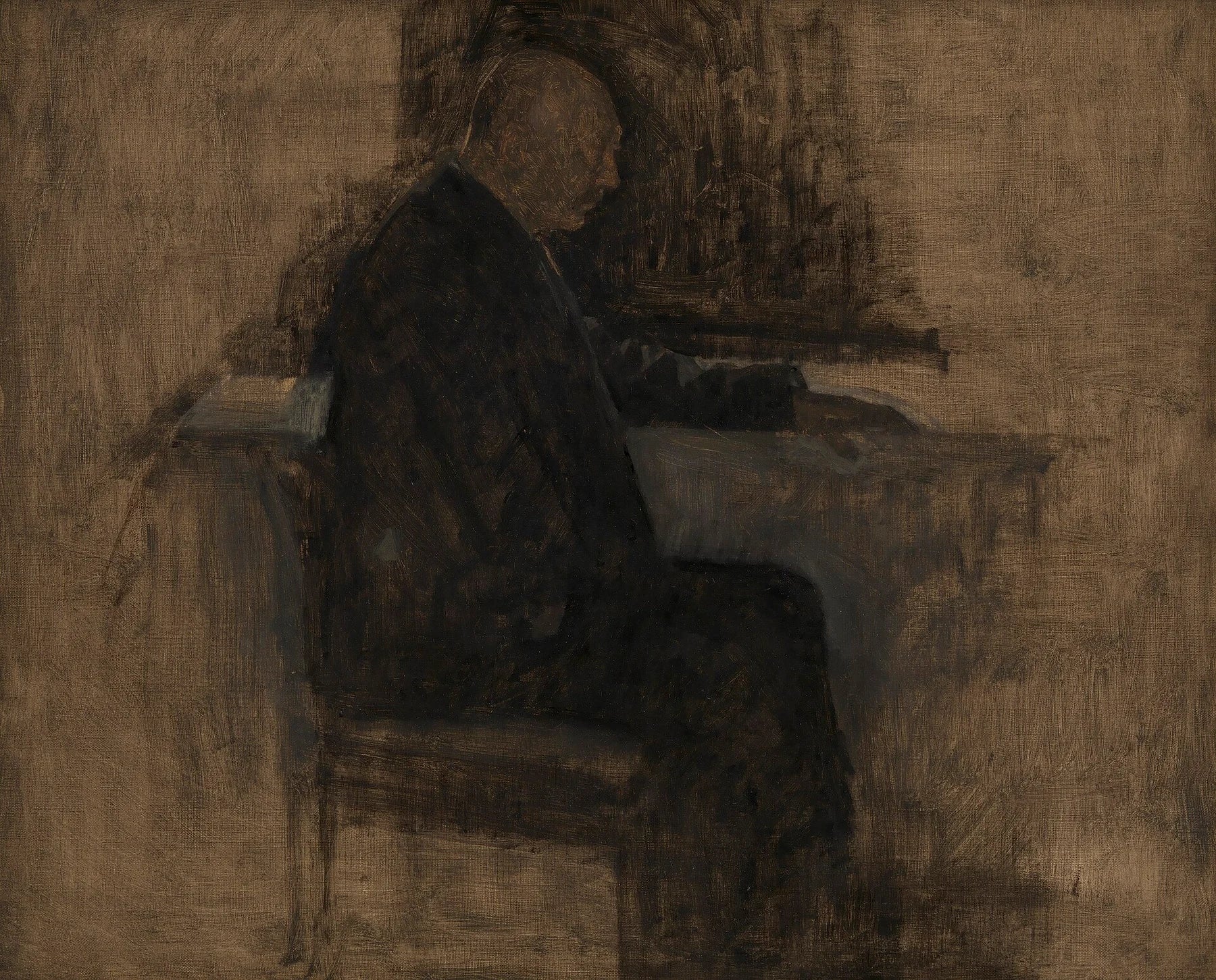 L’Architecte Thorvald Bindesbøll, peinture de Vilhelm Hammershøi