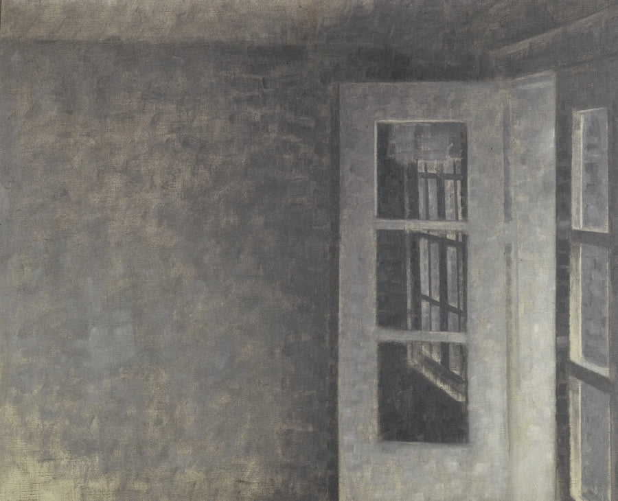 Depuis la chambre au balcon de Spurveskjul, peinture de Vilhelm Hammershøi