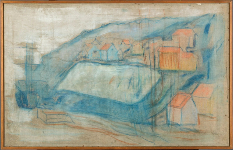Dorp bij de zee - Edvard Munch