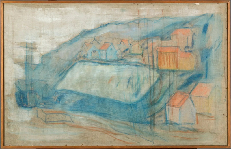 Dorp bij de zee - Edvard Munch