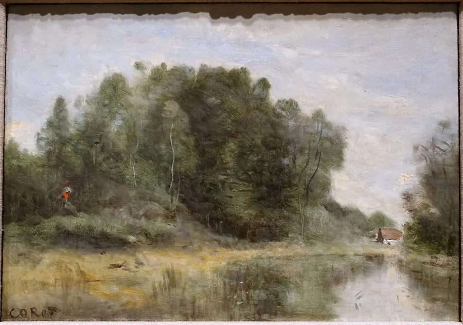 Ville d'Avray - aan de rand van de vijver - Jean-Baptiste Camille Corot