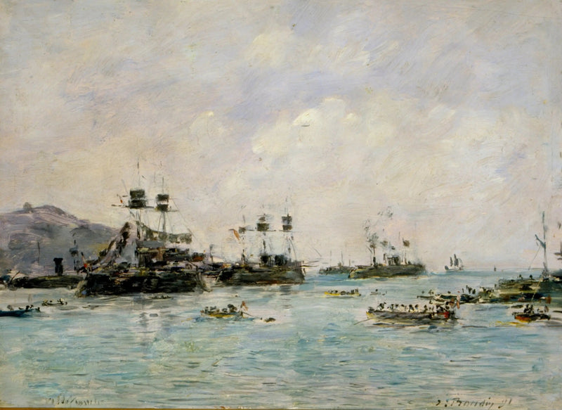 Villefranche - oorlogsschepen - Eugène Boudin